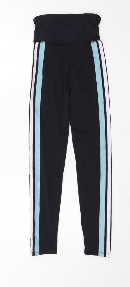Womens UK Size 4 Workout  Capri Black Leggings