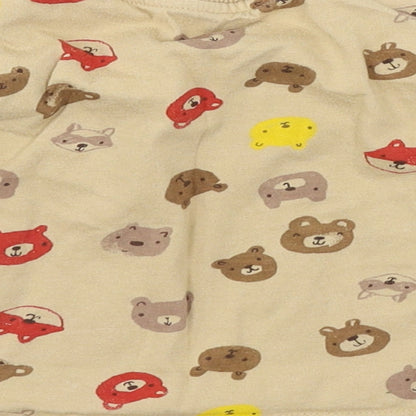 Nutmeg Boys Brown Geometric Jersey Basic T-Shirt Size 9-12 Months  - bear