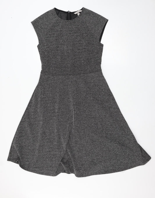 H&M Womens Grey   Skater Dress  Size M