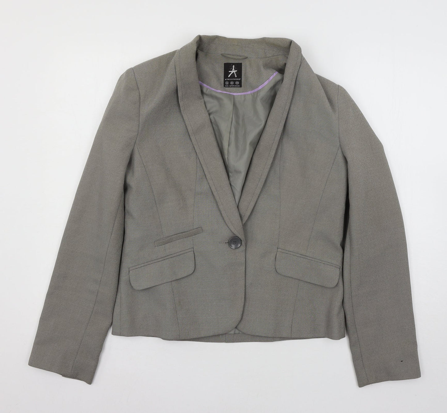 Atmosphere Womens Grey   Jacket Suit Size 14
