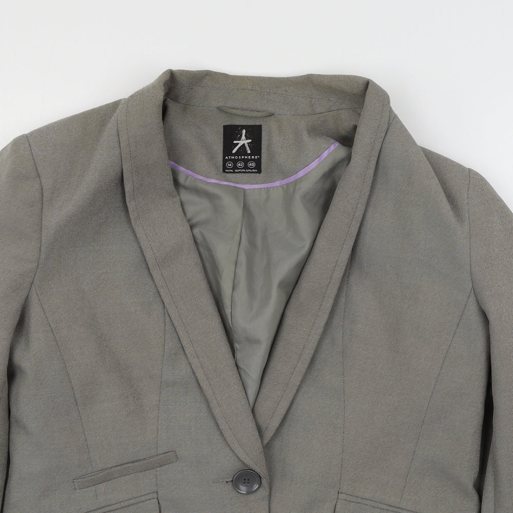 Atmosphere Womens Grey   Jacket Suit Size 14