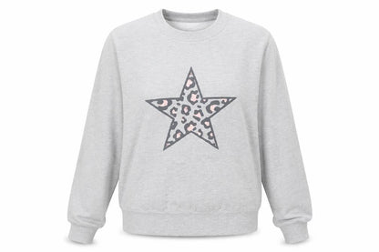 Womens Grey  Jersey Pullover Sweatshirt Size S