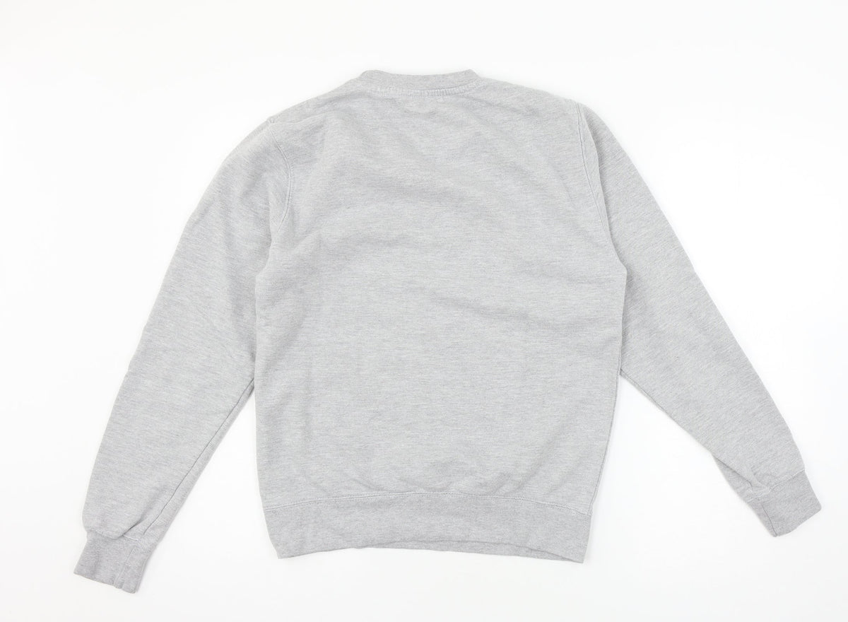Womens Grey  Jersey Pullover Sweatshirt Size S