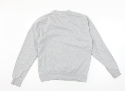 Womens Grey  Jersey Pullover Sweatshirt Size S