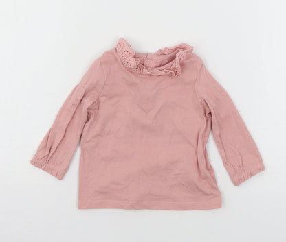F&F Girls Pink  Jersey Basic T-Shirt Size 0-3 Months