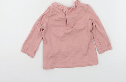 F&F Girls Pink  Jersey Basic T-Shirt Size 0-3 Months
