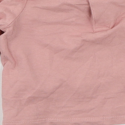 F&F Girls Pink  Jersey Basic T-Shirt Size 0-3 Months