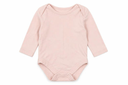 Front view of George girls’ pink jersey babygrow one-piece, size 0-3, months