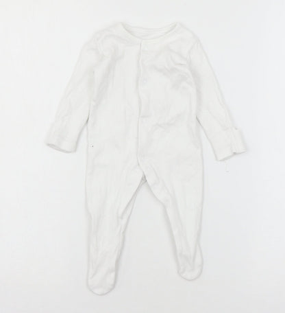 George Baby White Spotted Jersey Babygrow One-Piece Size 0-3 Months