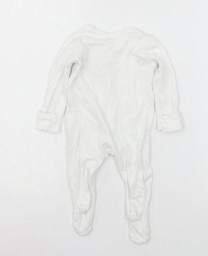George Baby White Spotted Jersey Babygrow One-Piece Size 0-3 Months
