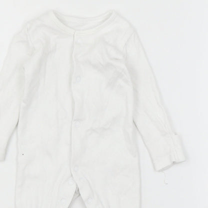 George Baby White Spotted Jersey Babygrow One-Piece Size 0-3 Months