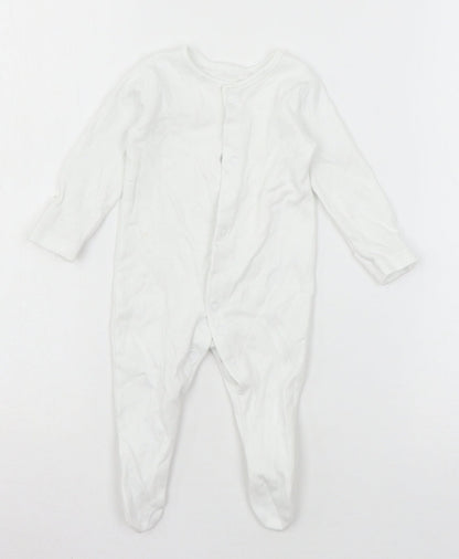 George Baby White Batik Jersey Babygrow One-Piece Size 0-3 Months