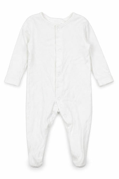 George Baby White Batik Jersey Babygrow One-Piece Size 0-3 Months