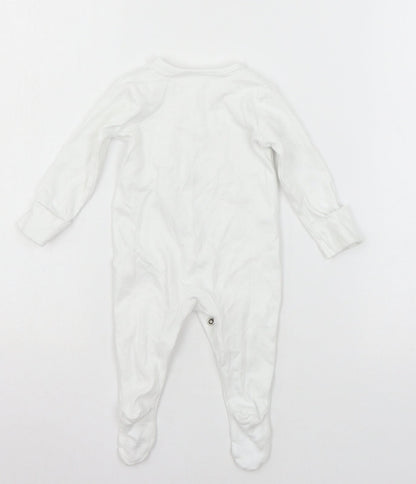 George Baby White Batik Jersey Babygrow One-Piece Size 0-3 Months