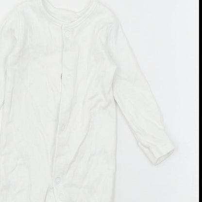 George Baby White Batik Jersey Babygrow One-Piece Size 0-3 Months