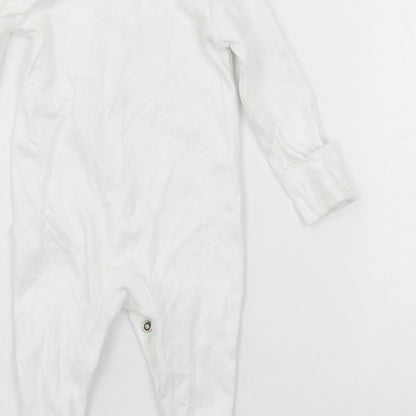 George Baby White Batik Jersey Babygrow One-Piece Size 0-3 Months