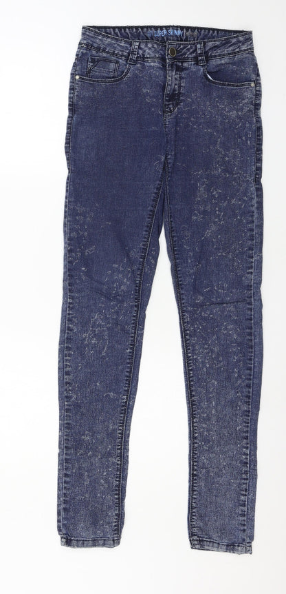 Denim & Co. Womens Blue  Denim Skinny Jeans Size 8 L32 in