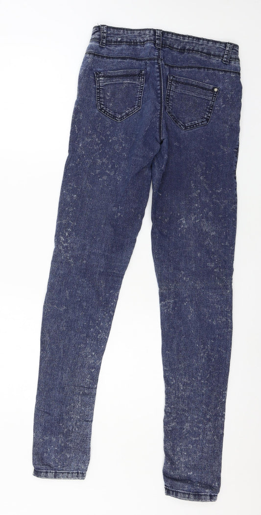 Denim & Co. Womens Blue  Denim Skinny Jeans Size 8 L32 in