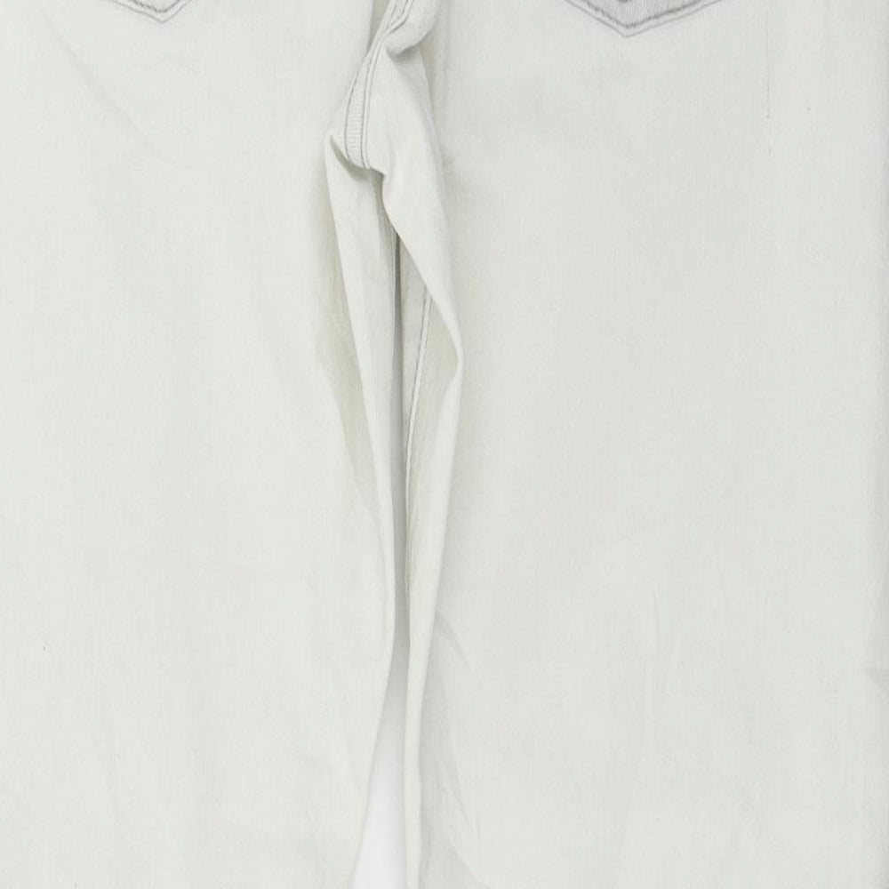 OPUS Womens White  Denim Straight Jeans Size 8 L26 in