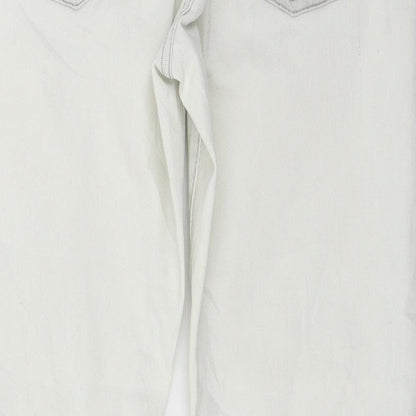 OPUS Womens White  Denim Straight Jeans Size 8 L26 in