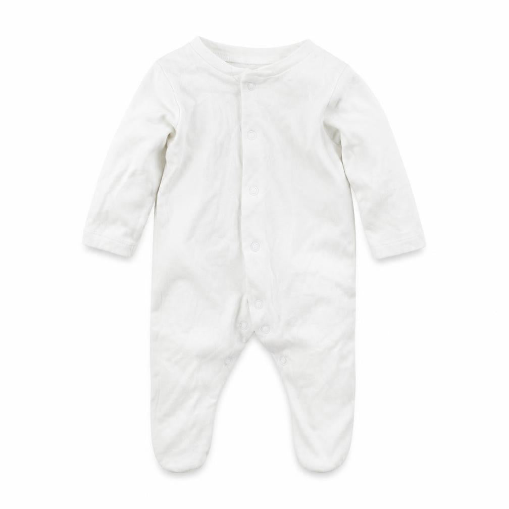 Nutmeg Boys White  Jersey Babygrow One-Piece Size 0-3 Months