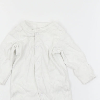 Nutmeg Boys White  Jersey Babygrow One-Piece Size 0-3 Months