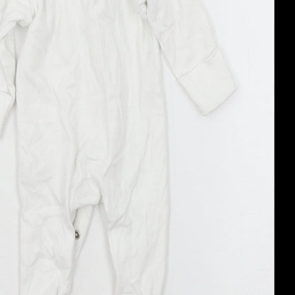 Nutmeg Boys White  Jersey Babygrow One-Piece Size 0-3 Months