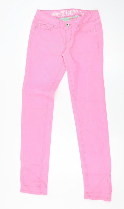 TOM TAILOR Womens Pink  Denim Skinny Jeans Size 30 in L33 in