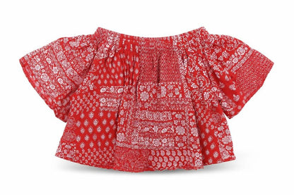 Womens UK Size 8 Select Red Cropped T-Shirt