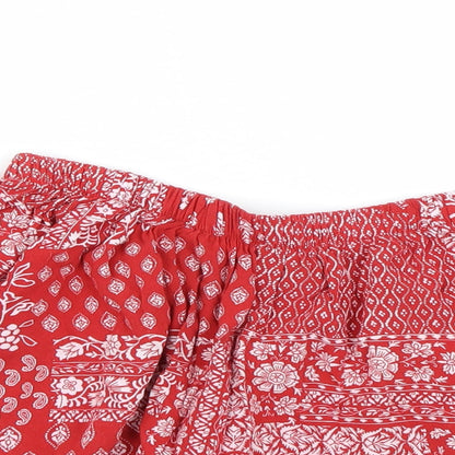 Womens UK Size 8 Select Red Cropped T-Shirt