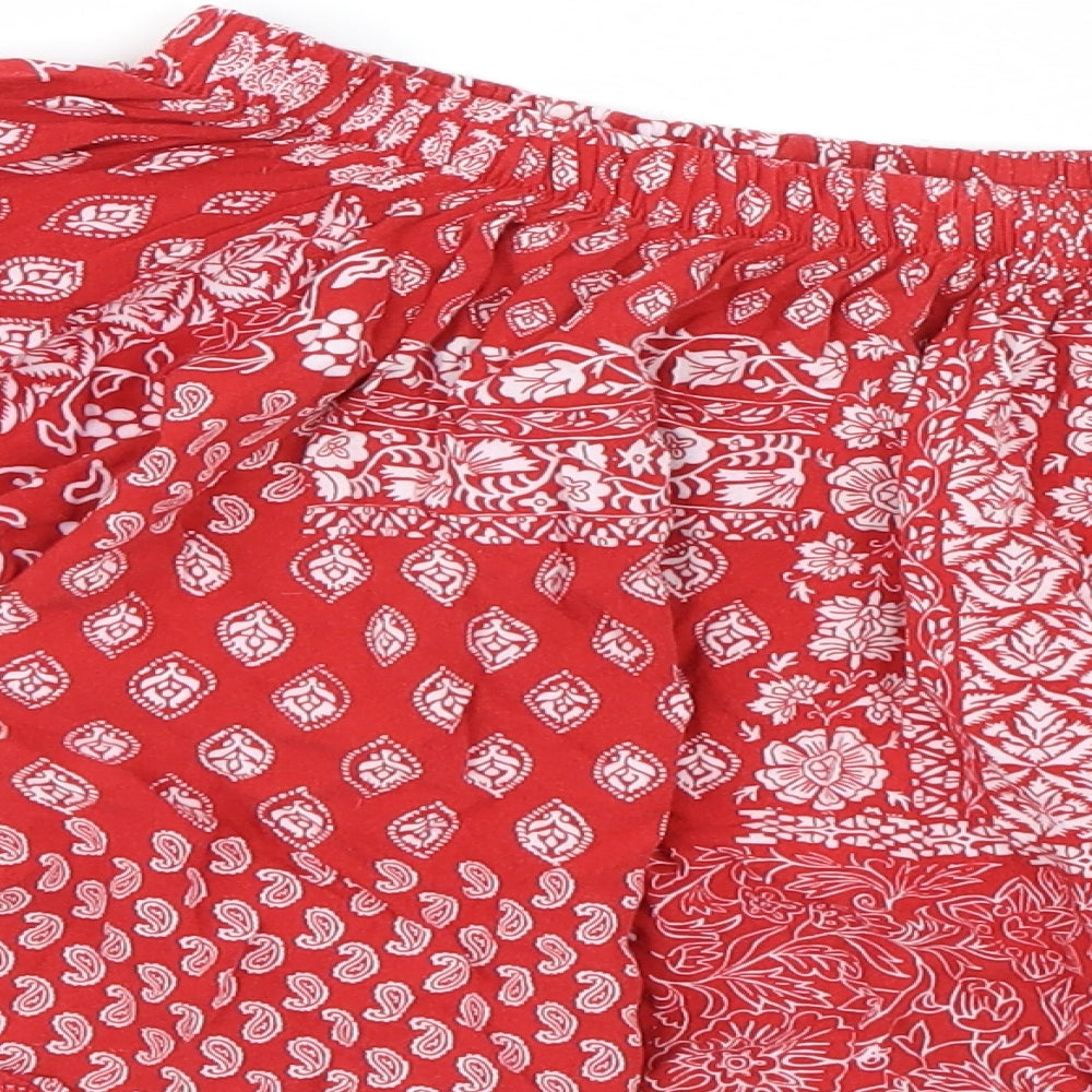Womens UK Size 8 Select Red Cropped T-Shirt