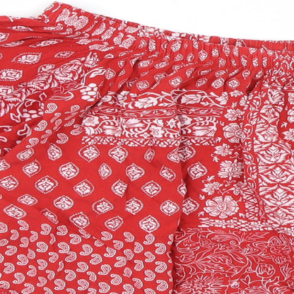 Womens UK Size 8 Select Red Cropped T-Shirt