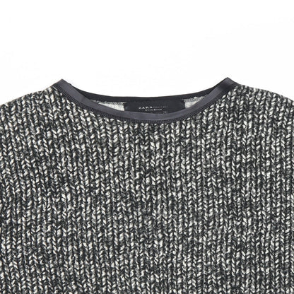 Womens UK Size S Zara Black Basic T-Shirt