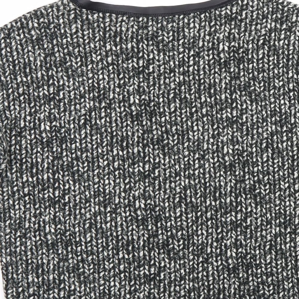 Womens UK Size S Zara Black Basic T-Shirt