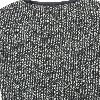 Womens UK Size S Zara Black Basic T-Shirt