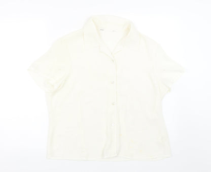 Womens UK Size 16 Atmosphere Beige Basic Button-Up