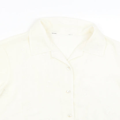 Womens UK Size 16 Atmosphere Beige Basic Button-Up