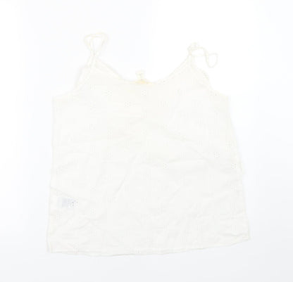 Womens UK Size 8 H&M White Basic Tank