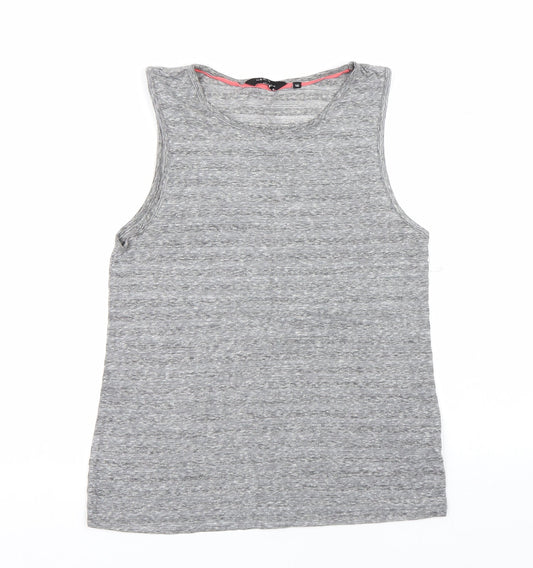 Womens UK Size 10 New Look Grey Basic Tank