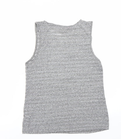 Womens UK Size 10 New Look Grey Basic Tank