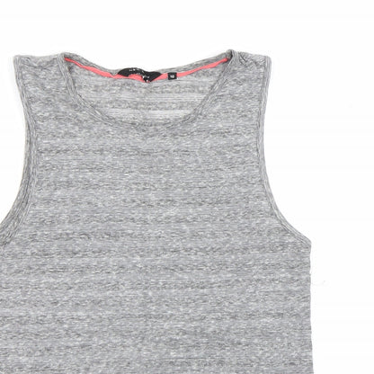 Womens UK Size 10 New Look Grey Basic Tank