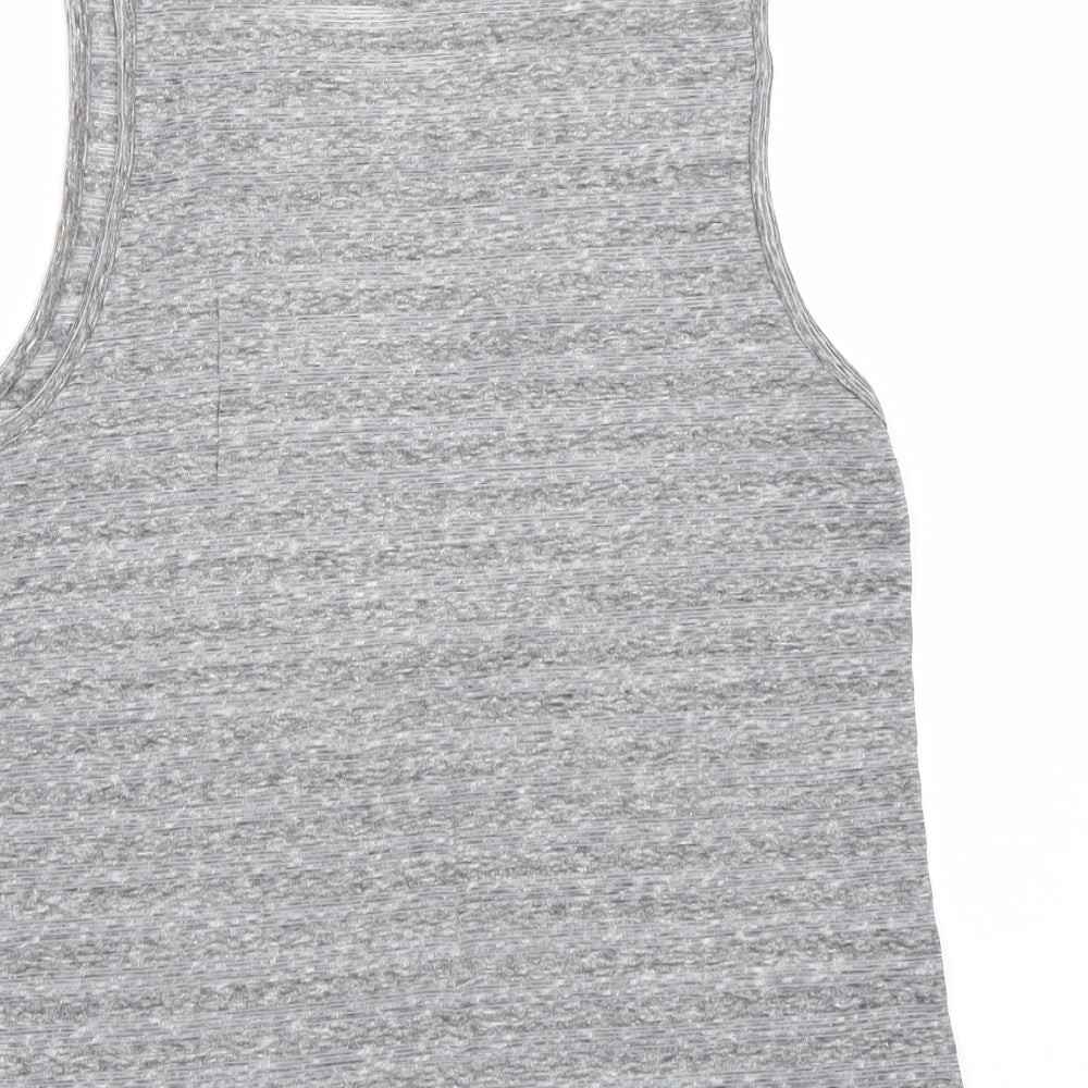 Womens UK Size 10 New Look Grey Basic Tank