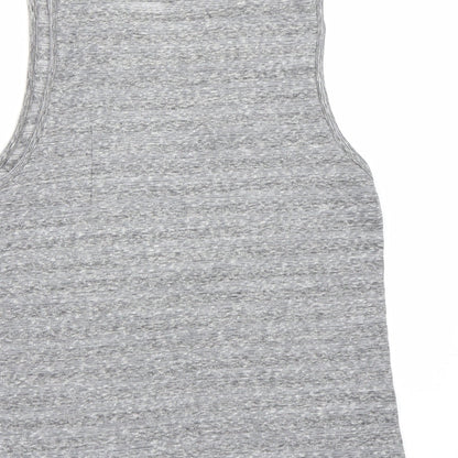 Womens UK Size 10 New Look Grey Basic Tank