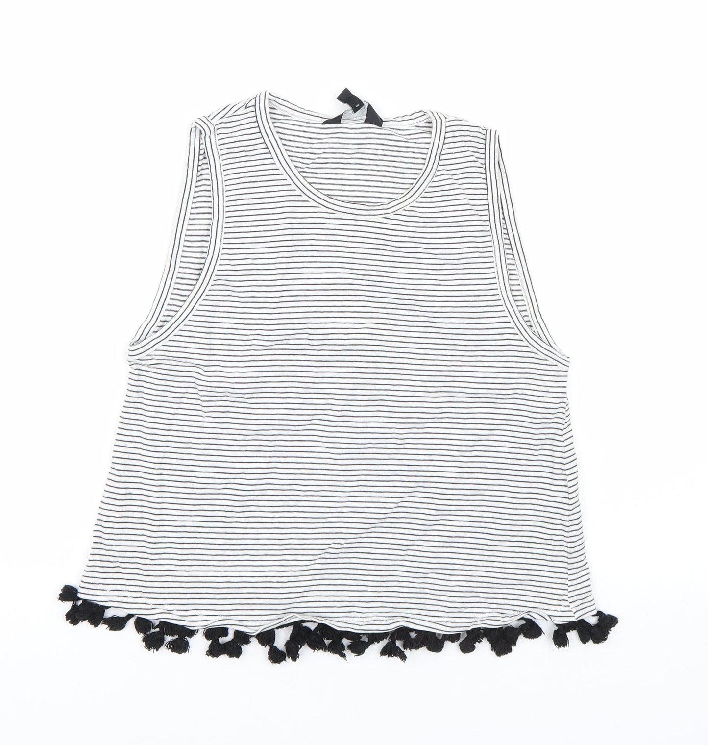 Womens UK Size 6 New Look White Basic Tank