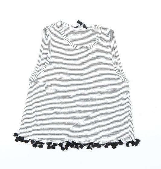 Womens UK Size 6 New Look White Basic Tank