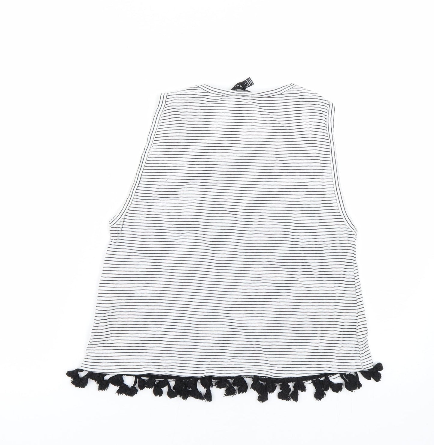 Womens UK Size 6 New Look White Basic Tank