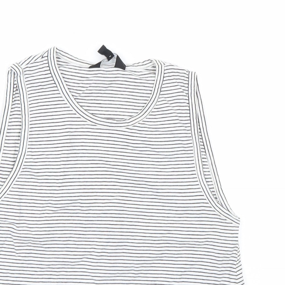 Womens UK Size 6 New Look White Basic Tank