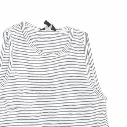 Womens UK Size 6 New Look White Basic Tank