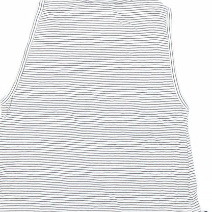 Womens UK Size 6 New Look White Basic Tank