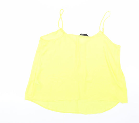 Dorothy Perkins Womens Yellow   Basic Tank Size 16